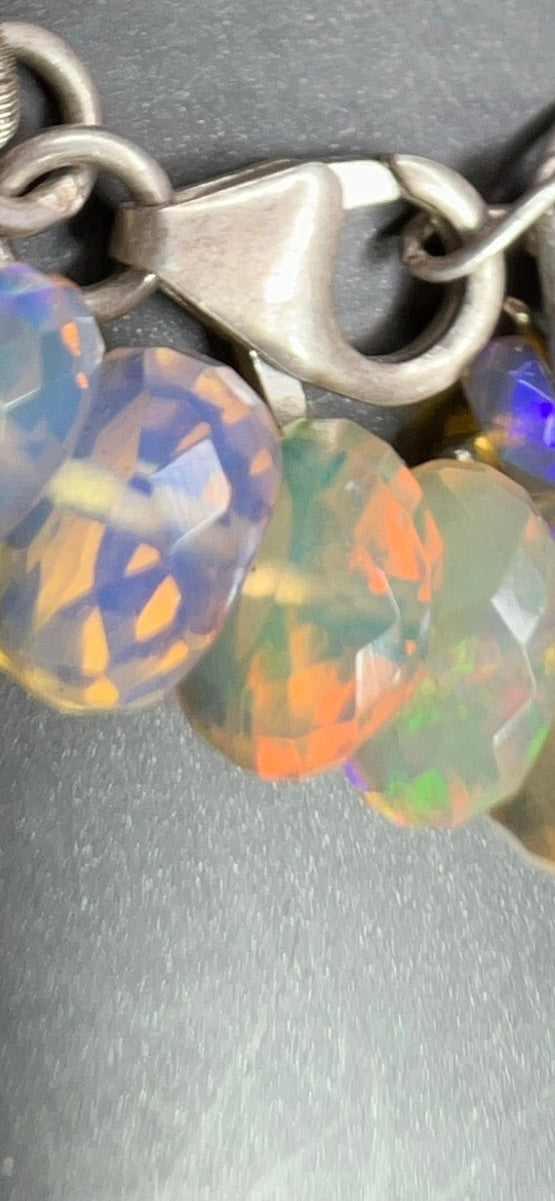 Australian Black Opal Crystal Faceted Bead - 90 ct  0038