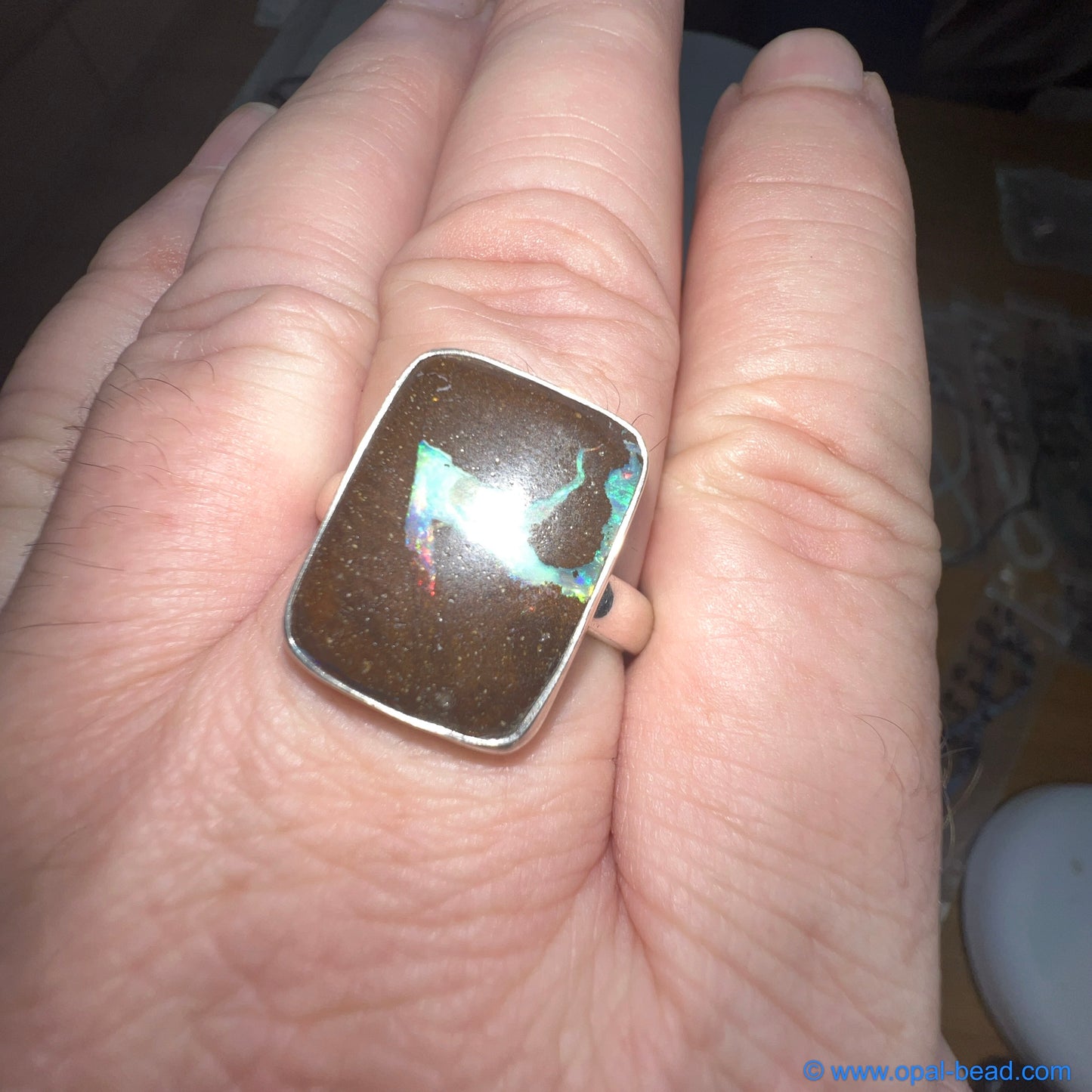 Boulder Opal Ring size 13 0024